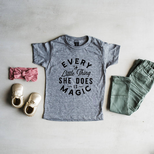 Every Little Thing She Does Is Magic Kids Tee
• Gray: 3T