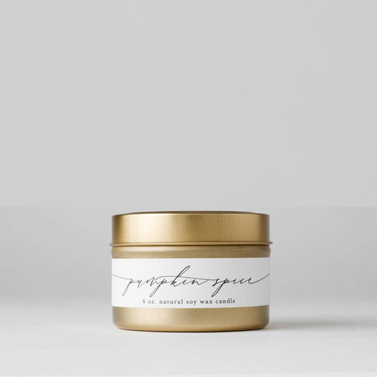 Pumpkin Spice : Tin Soy Candle 