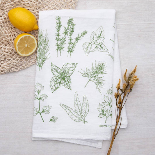 Herbs Flour Sack Tea Towel