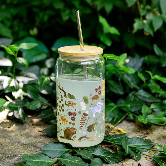 Flora & Fauna Glass Can