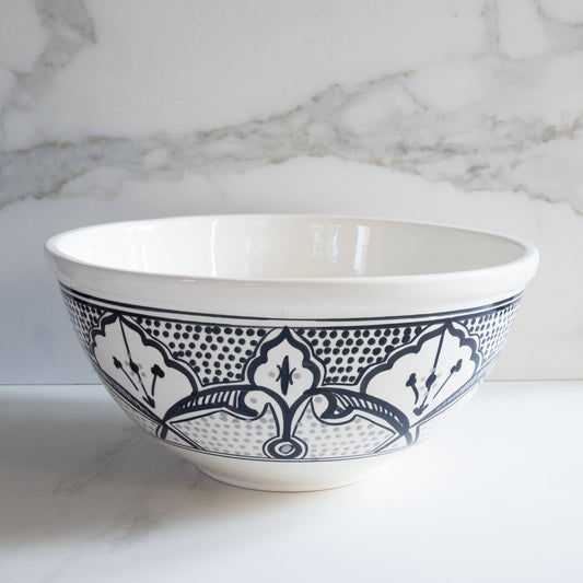 Hand Painted Haqima Large Deep Bowl 12"