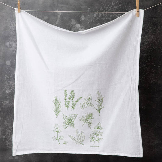 Herbs Flour Sack Tea Towel