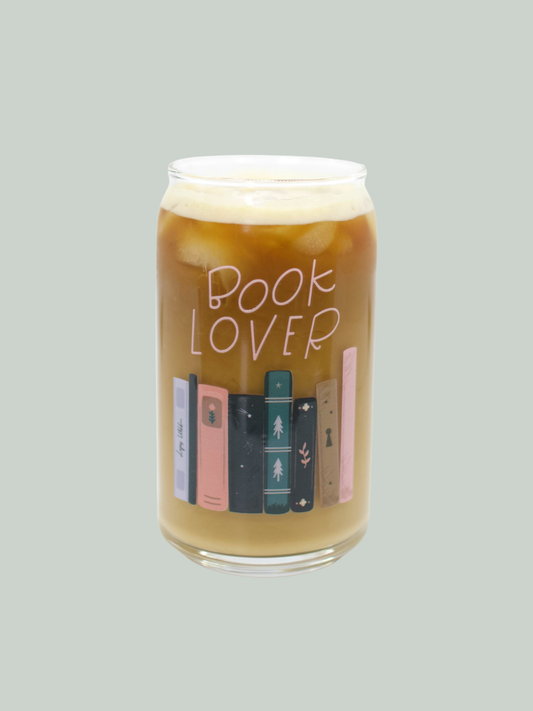 Book Lover Can Glass: 16 oz