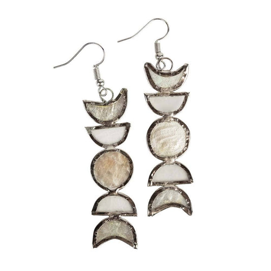 Moon Phases Capiz Earrings