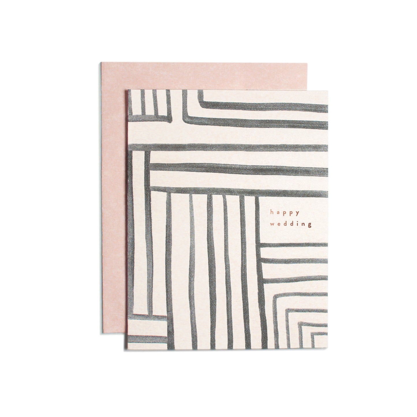 Happy Wedding Stripe Card