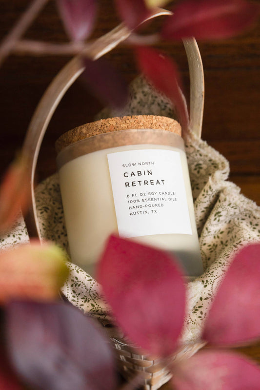 Cabin Retreat Frosted Candle (Seasonal)